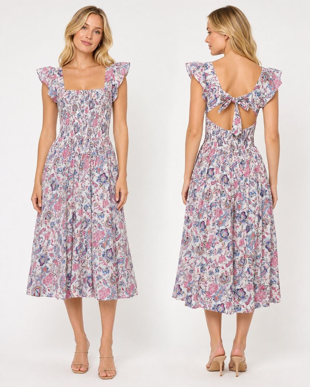 Caroline Constas Emerson Floral Paisley Print Dress